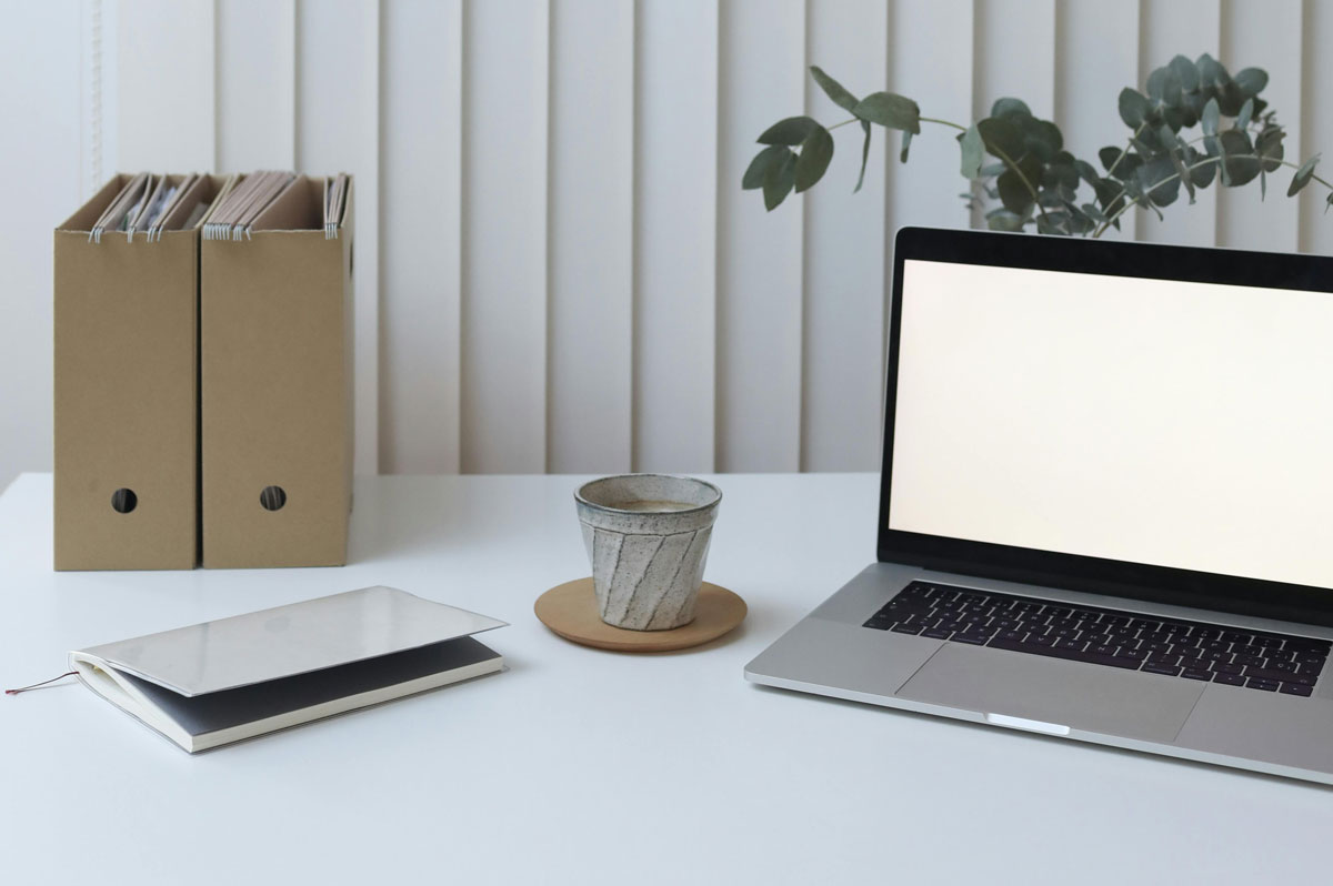 a laptop on a table